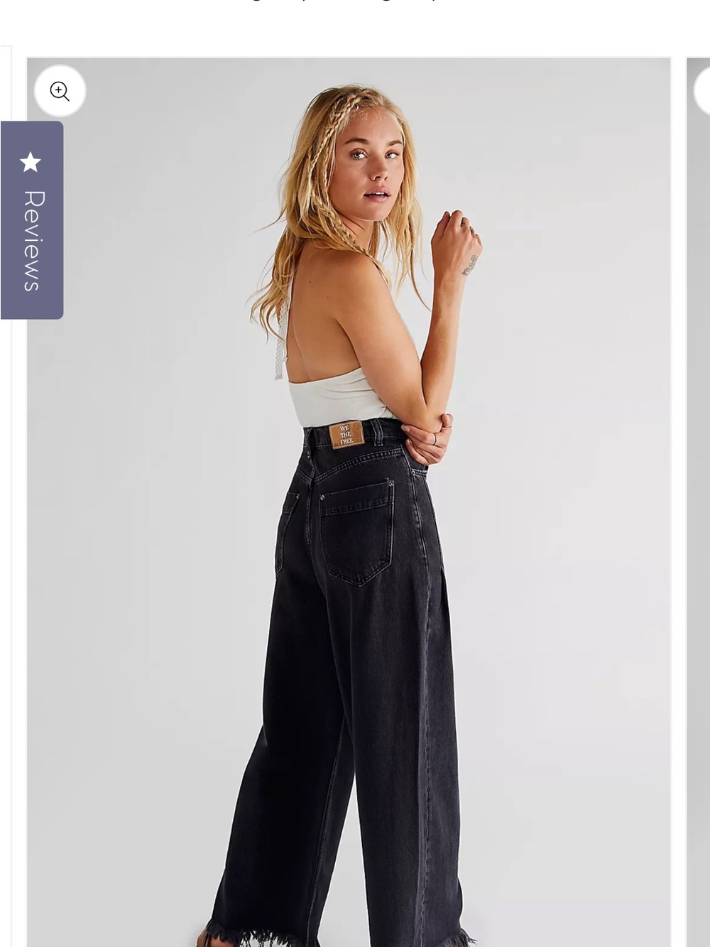 High-Rise Wide Leg Jeans in Black